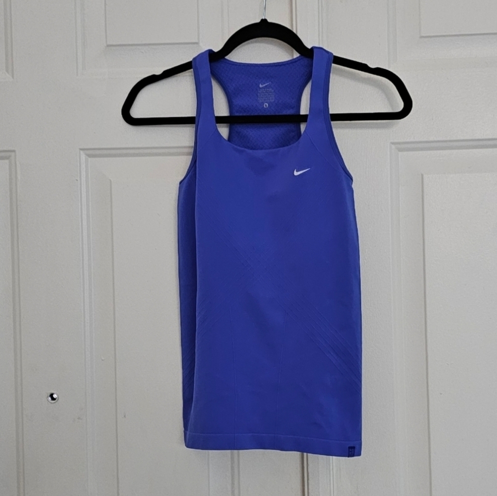 Nike Scoop  Tank Top Blue Sz Small